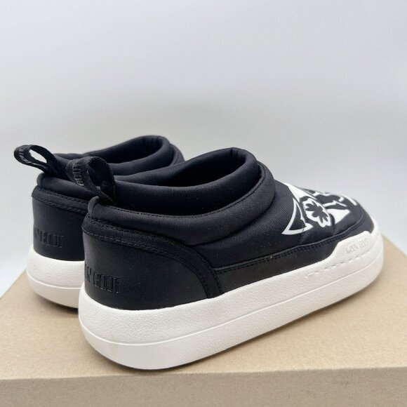 Moon Boot Park Soft Flower Slip On logo-print Boots Sneakers US 7 Black/ White - Picture 7 of 14